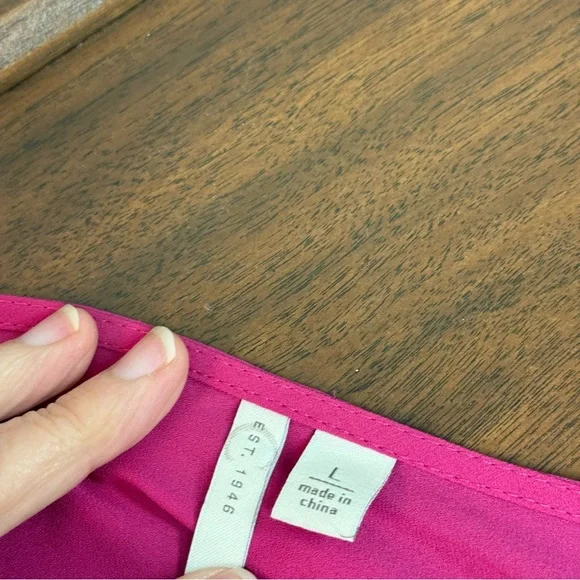 Est. 1946 Women's Hot Pink Boho Blouse. Size large. - Picture 6 of 8